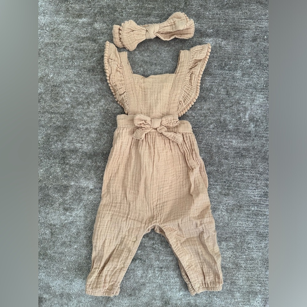Baby Girl Long Pants Romper - 0-3 Months